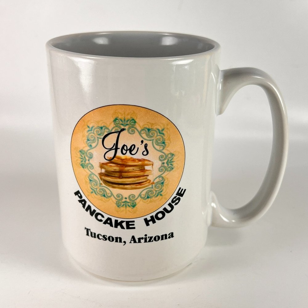 Joes Pancake House Coffee Cup Mug White Ceramic Tucson Arizona Replacement
